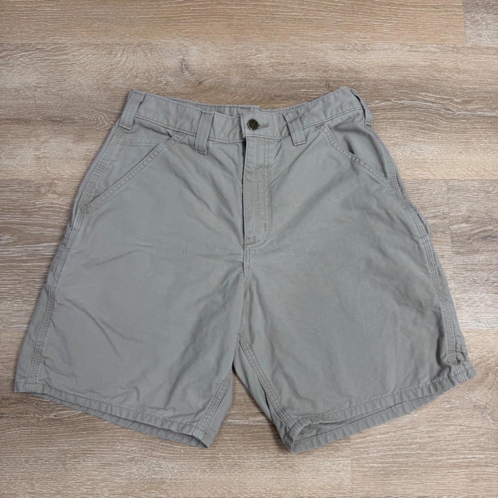 Carhartt B144 TAN Canvas Work Shorts Mens 30 Original Fit Carpenter Khaki
